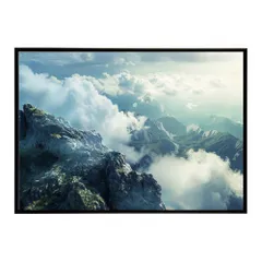 【B2サイズ（約51x73cm）】【lh-poster-7927】ポスター 山 マウンテン 山頂 景色 尾根 空 登山 ポスター インテリア フォト 写真 絵画
