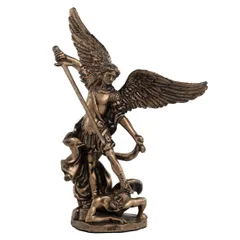 Veronese Design 10cm - Archangel St. Michael Slaying Demon Statue Figurine 