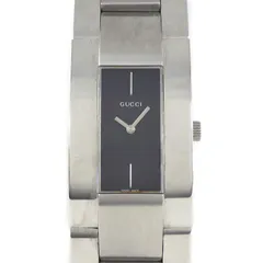 グッチ GUCCI 腕時計 4600M レクタンギュラー ブラック文字盤 SS クオーツアナログ 【中古】のサムネイル