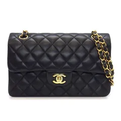 シャネル CHANEL ショルダーバッグ マトラッセ23 クラシック スモール A01113 2018年製 ブラック/ボルドー ラムスキン 【中古】