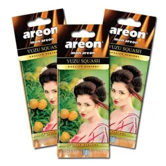 モンアーロン エアフレッシュナー ユズ スカッシュ 3枚セット Mon Areon Air Fresheners 芳香剤 車 部屋 吊り下げ