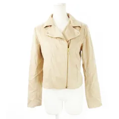 プロポーション ボディドレッシング PROPORTION BODY DRESSING ジャケット ライダース フェイクスエード ジップアップ 薄手 ストレッチ 3 ベージュ /CK1