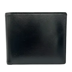 CYPRIS キプリス ボックスカーフ 二つ折り 財布 ブラック 小銭入れ 札入れ 牛革 レザー コンパクト メンズ 中古 W４