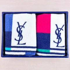 【未使用品】YVESSAINTLAURENT フェイスタオル2P 綿100％