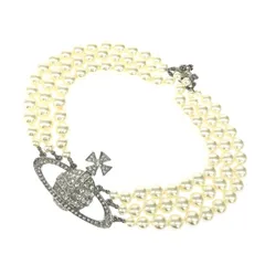 Vivienne Westwood ヴィヴィアンウエストウッド 3連パールチョーカー  ビッグオーブ    シルバーカラー レディース / 240001176150