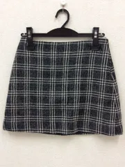 ジルスチュアート 黒系チェック キラキラ生地スカート