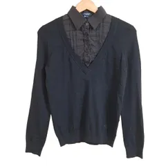 Burberry LONDON(バーバリーロンドン) 長袖カットソー サイズ1 S レディース - 黒 レギュラーカラー