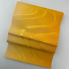 名古屋帯 綴れ 流水に波 上品な織り出し 八寸 正絹 着物 MA-2276