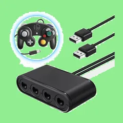 【特価セール】switch 大乱闘スマッシュブラザーズ対応 最大８人同時にプレイ OLED/Switch/Wii ４ポート コントローラ接続タップ ゲームキューブ ニンテンドー U/PC用 GCコントローラー接続タップ switch用GCコントローラ変換アダプ