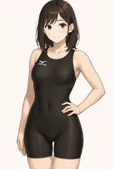 H196セールは1月末まで！ちょっと訳あり♪ミズノ♪シンプルブラックの女子競泳水着♪フィットネスやトレーニングや撮影用やアンダーにも♪サイズ