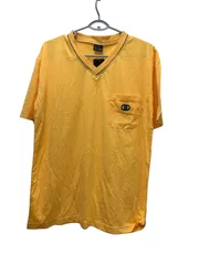 イエロー VネックTシャツ