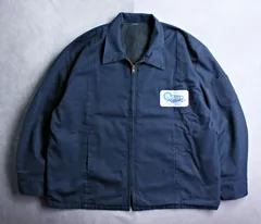 90s アメリカ製 ワークジャケット 中綿ブルゾン ネイビー 2XL ビッグシルエット ビンテージ