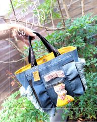 No.31 【DENIM❌帆布👖 半月型ハーフムーン🌙BAG❤️☆ポーチ&チャーム