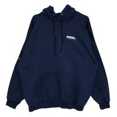 Champion/チャンピオン パーカー フーディー プルオーバー フロントバックプリント 企業ロゴプリント HONDURAS製 メンズ ネイビー