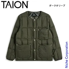 【新品】 タイオン ワーク クルーネック ダウンジャケット TAION-104BWK アウトドア ウェア アウター ユニセックス トップス 防寒 秋冬 秋 冬