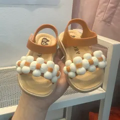 キッズ 子供 女の子 花 装飾 サンダル