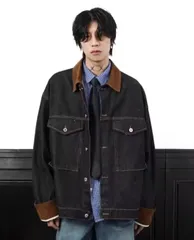 デニムジャケット カジュアル シンプル ユニセックス
