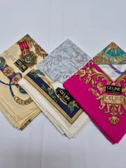 【新品】CELINE レディースハンカチ 3枚セット 約50㎝以上 やや大判サイズ