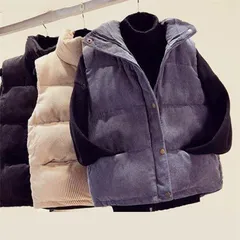 ベスト ダウンベスト ジャケット コート 中綿ベスト コーデュロイ レディース おしゃれ アウター 冬服 ゆったり 暖かい 防寒 大きいサイズ
