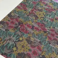 大島紬 正絹 しつけ糸 美しい絣 袷 着物 MK-2113