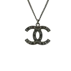 シャネル　CHANEL　シルバー　10A　ココマーク　ストーン　ラメ　リバーシブル　ブランド小物　ネックレス　レディース