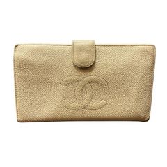CHANEL アイボリー CCロゴ 長財布 シリアルナンバーあり - メルカリ