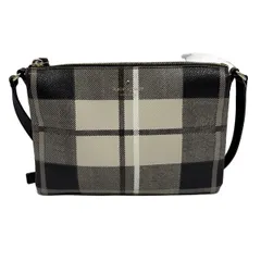 Kate spade(ケイトスペード) ショルダーバッグ - PWRU4467 黒×アイボリー×白 チェック柄 レザー
