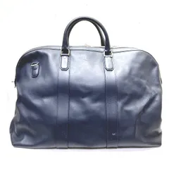 ダンヒル　ダークネイビーレザー　バッグ　ボストンバッグ　メンズ