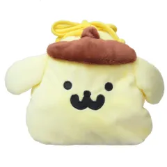 【メール便】ポムポムプリンxお文具といっしょ 巾着袋 もふもふフェイス巾着 ポムポムプリン サンリオ エンスカイ ぬいぐるみ巾着 きんちゃくポーズ 小物入れ キャラクター グッズ 