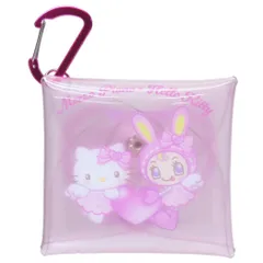 【メール便】メゾピアノxハローキティ ミニポーチ マルチクリアケース SSサイズ エンジェルA サンリオ バンダイ 小物入れ キャラクター グッズ 