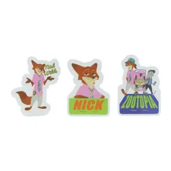 【メール便】ズートピア2 ダイカットステッカー ステッカーセット 3枚入り 2D ディズニー サンスター文具 デコシール デコレーション キャラクター グッズ 