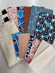 生地　はぎれ　まとめ売り　和柄アソート　刺し子布入り　ネコポス便サイズ