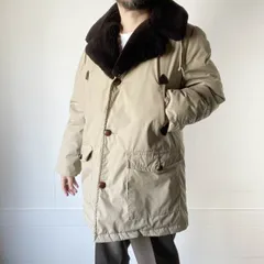 70s-80s 黒タグ Eddie Bauer 襟ボア ダウンジャケット L程度 ベージュ系 エディーバウアー 70年代 80年代 ビンテージ D151