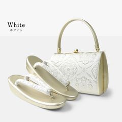 新商品☆唐草模様ベルベット草履バッグセット/ライトベージュ - メルカリ
