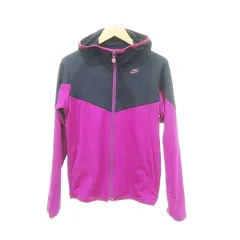 ナイキ NIKE 美品 パーカー バイカラー Sサイズ パープル ブラック ■YHS9