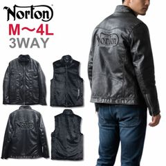 Norton（ノートン）本格レザージャケット（ダブルライダース） - メルカリ