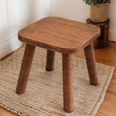 ✰最終セール✰木製スツールアンティーク家具　ヴィンテージ家具　古道具レトロ椅子 昭和レトロ 木製スツール アンティーク椅子 「暮らしの古民具・器こっ