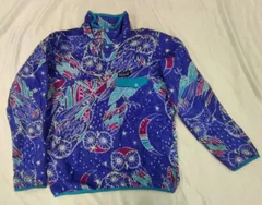 patagonia パタゴニア SYNCHILLA シンチラ スナップT フリース S フクロウ柄 fg1210-3