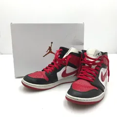 【中古品】NIKE ナイキ WMNS AIR JORDAN 1 MID BRED TOE BQ6472-079 ウィメンズ エア ジョーダン 1 ミッド ブレッドトゥ スニーカー 靴 【160-250809-hi-04-tag】