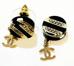 CHANEL　シャネル　ココマーク　チェ―ン　ピアス　：B3265