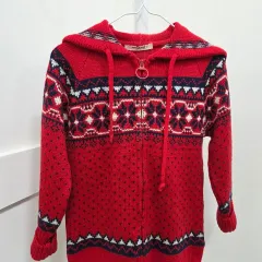 日本 familiar 110 5 フードニット ジップアップ