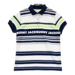 サイズ：1 JACK BUNNY ジャックバニー  半袖ポロシャツ ボーダー柄 ネイビー系 [240101584634] ゴルフウェア レディース ストスト