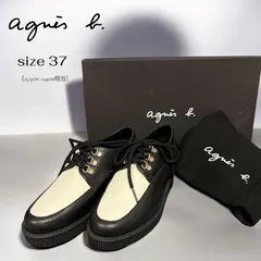 ★ アニエスベー agnesb  バイカラー　レースアップシューズ　革靴　厚底　size 37 （23.5~24cm相当）