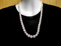 天然石 ローズクォーツネックレス　　250720549