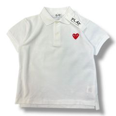 PLAY COMME des GARCONS ポロシャツ ホワイト S - メルカリ