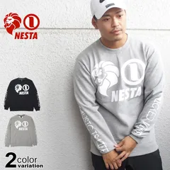 NESTA BRAND ネスタブランド トレーナー クルーネック スウェット アニマルライオンロゴ [173NB1302] ストリート B 系 HIPHOP ヒップホップ メンズ ファッション
