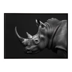 【A4サイズ（約21x30cm）】【lh-poster-6852】Rhinoceros サイ リノ サバンナ アフリカ 草原 自然 ネイチャー 動物 アニマル 野生動物 インテリア フォト 
