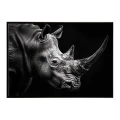 【B4サイズ（約25x36cm）】【lh-poster-6858】Rhinoceros サイ リノ サバンナ アフリカ 草原 自然 ネイチャー 動物 アニマル 野生動物 インテリア フォト 