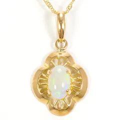 18K YG ネックレス オパール 総重量約2.0g 約41cm