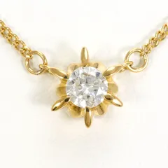 K18YG ネックレス ダイヤモンド 総重量約2.3g 約39cm